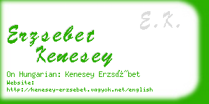 erzsebet kenesey business card